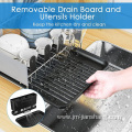 Removable Drain Tray Utensil Holder Dish Drying Rack